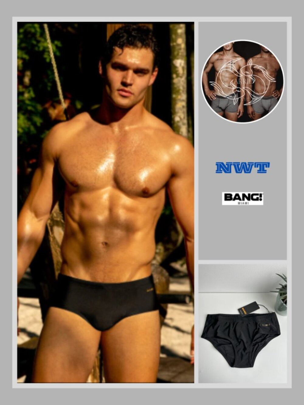 BANG! - DARK KNIGHT Swim Sunga - Black (M)